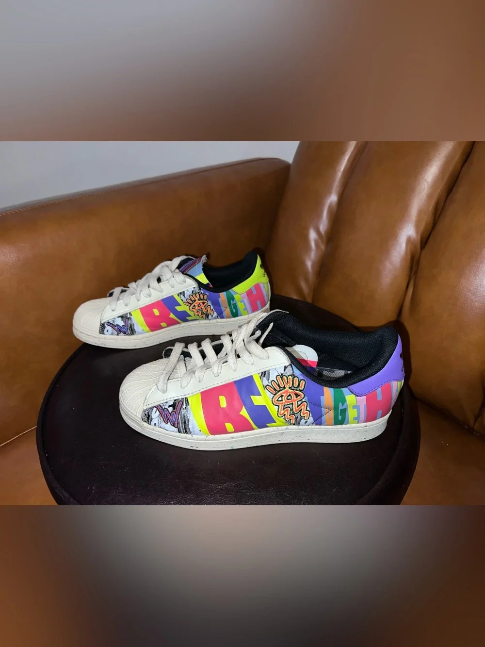 Kris Andrew Small x adidas Superstar 'Pride' sneakers men’s size 8